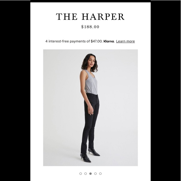 AG black Harper Jeans NWT - Picture 2 of 5